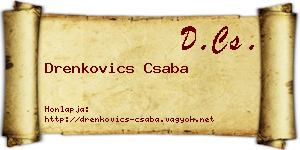 Drenkovics Csaba névjegykártya