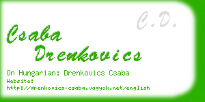 csaba drenkovics business card